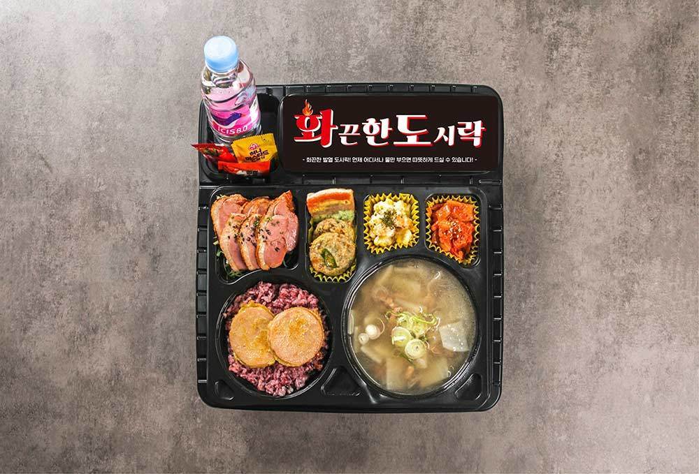 훈제오리 도시락